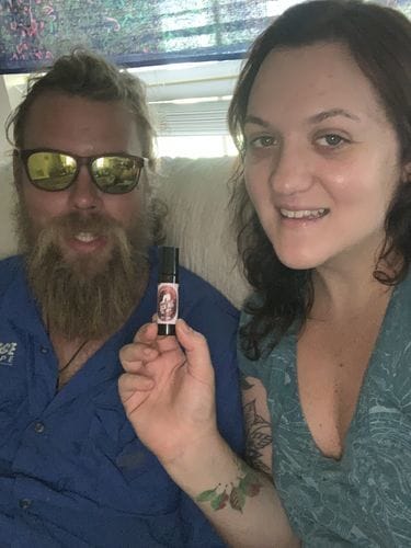 Customer photo review of Bargz Lick Me All Over Perfume Oil, Exotic Fragrance, Lovely Raspberry And Melon Aromas With A Touch Of Vanilla - Flat Cap