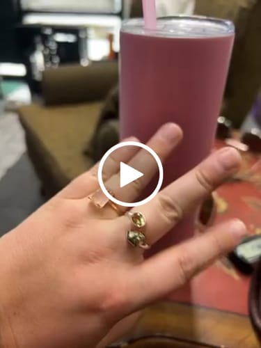 Customer video review of Citrine + Pyrite oval ring