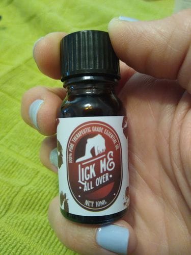 Customer photo review of Bargz Lick Me All Over Perfume Oil, Exotic Fragrance, Lovely Raspberry And Melon Aromas With A Touch Of Vanilla - Flat Cap