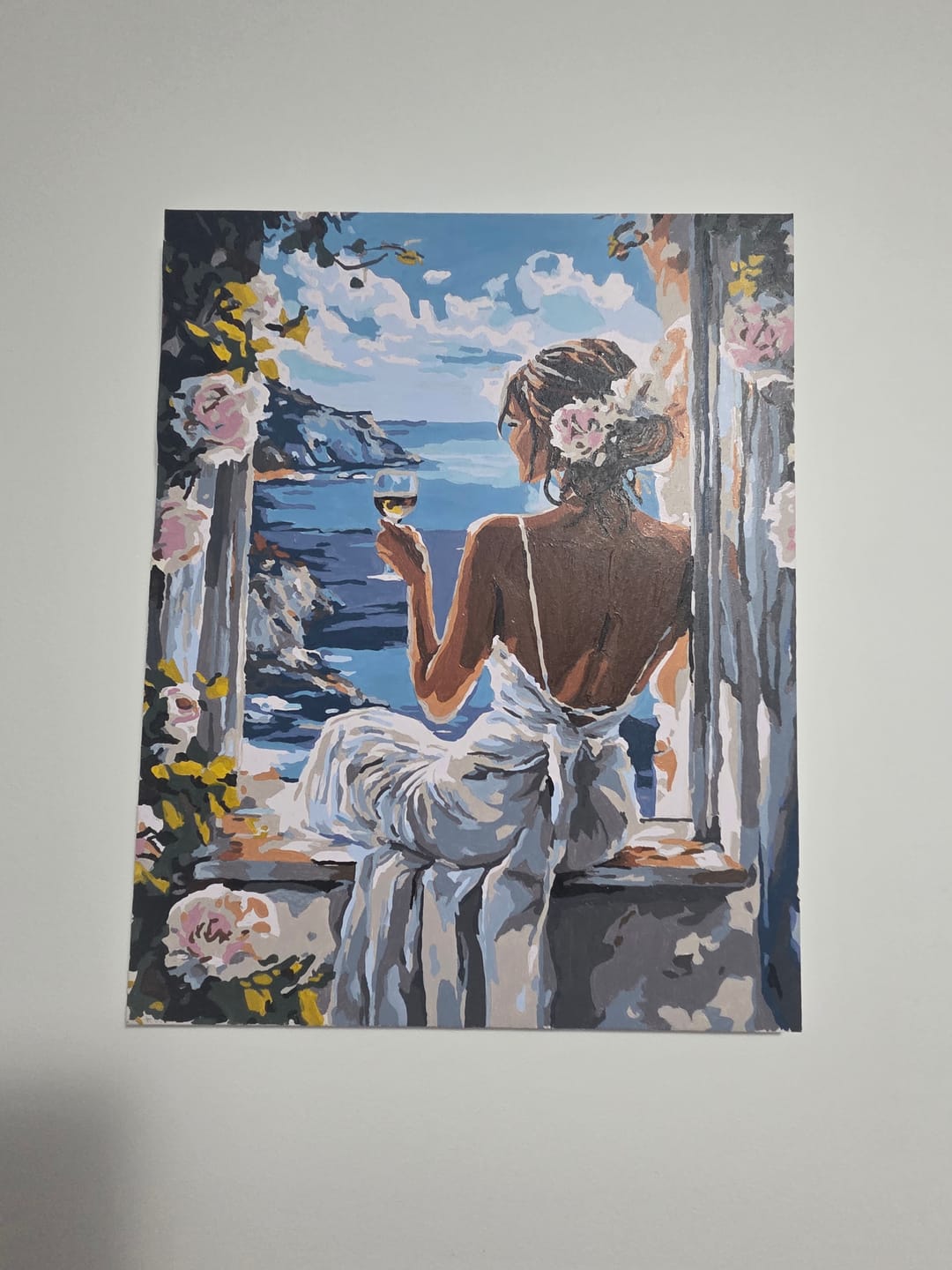 Customer photo review of Wine by the Waves | Paint by Number
