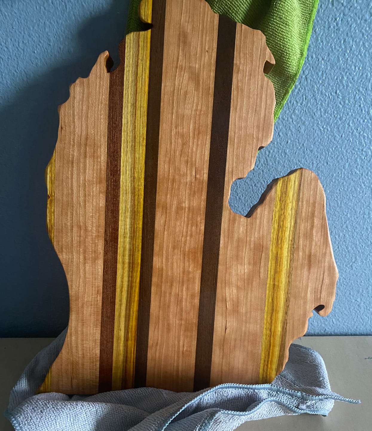 Customer photo review of 16.0x11.8" Lower State Of Michigan Acrylic Router Template