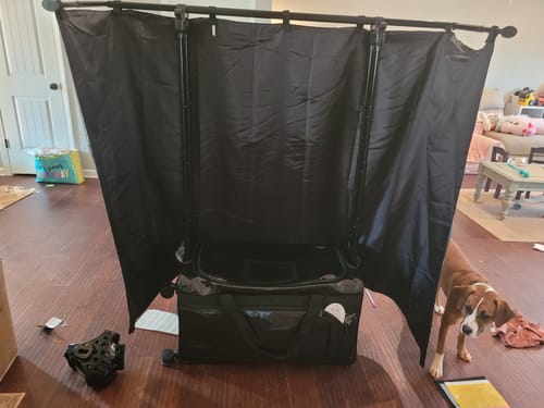 Customer photo review of Glam'r Gear Mobile Changing Station™ Dance Duffel Bag with Built-In uHide® Rack