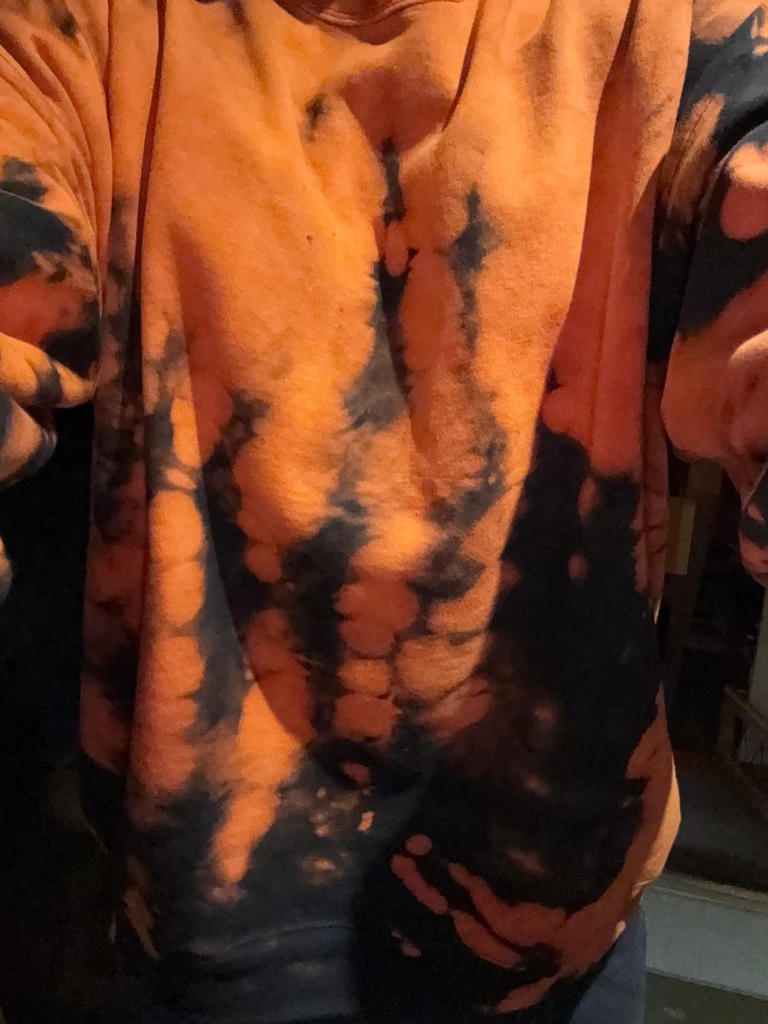 Customer photo review of ARASHI DYED 90/10 SWEATSHIRT Dark Shadows