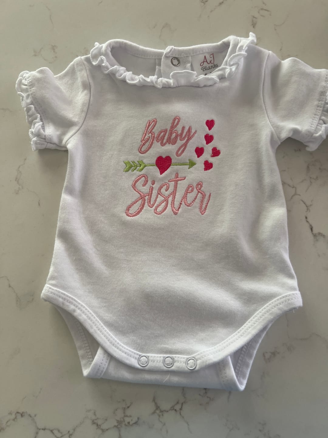 Customer photo review of White Girls Princess Trim Bodysuit