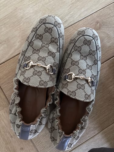 Customer photo review of GG 26SS Loafers Beige Brown Monogram Canvas Leather 645954