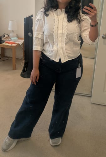 Customer photo review of LILY Elegant Romantic Lace Sleeveless Shirt