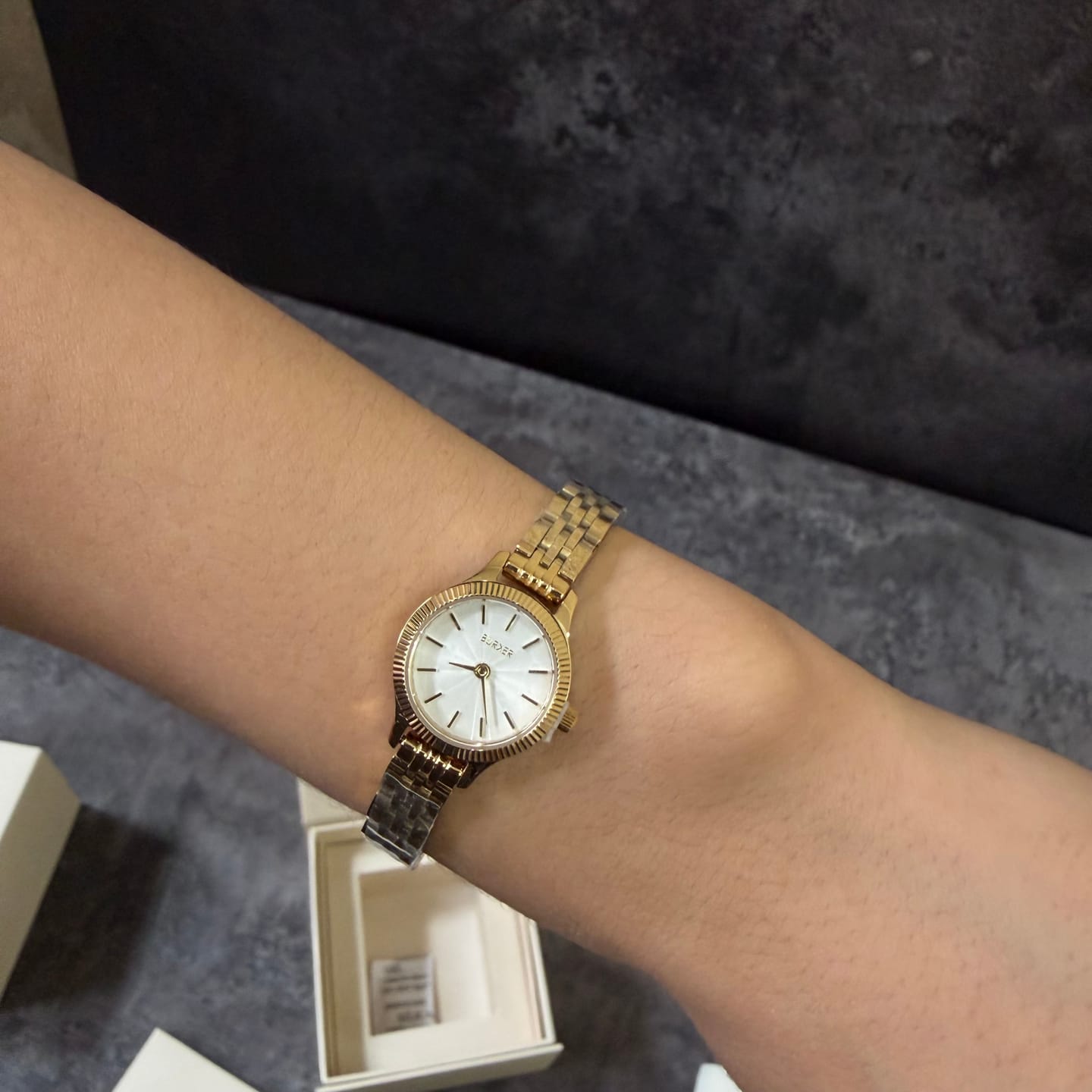Customer photo review of Sophie Gold White
