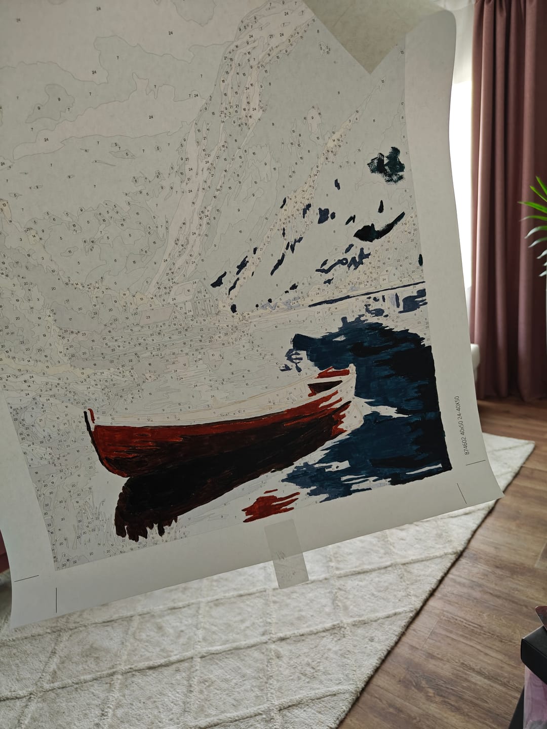 Customer photo review of Boat at Geirangerfjord in Norway | Paint by Numbers