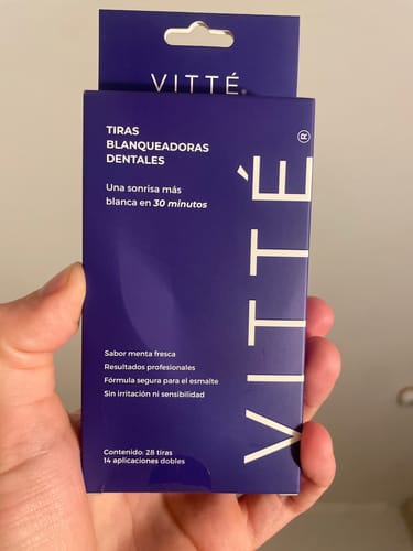 Customer photo review of Tiras Blanqueadoras VITTÉ Pack 14 días