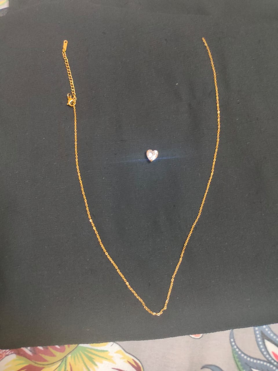 Customer photo review of Diamond Heart Duo Jewellery Set
