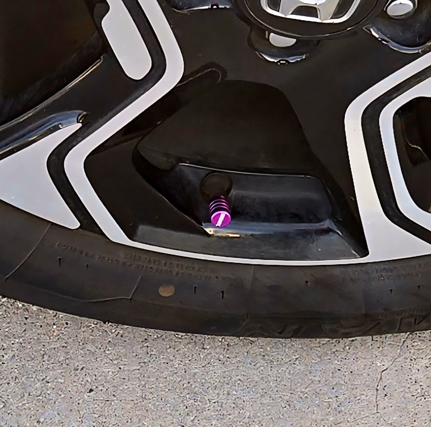 Customer photo review of 80Eighty® Purple Valve Stem Caps