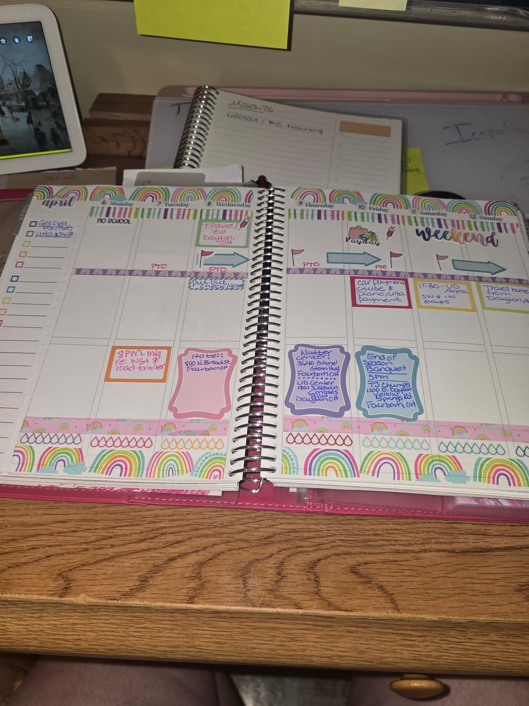 Customer photo review of Light Blue Boho Rainbow Spring Washi Tape Set (#W079)