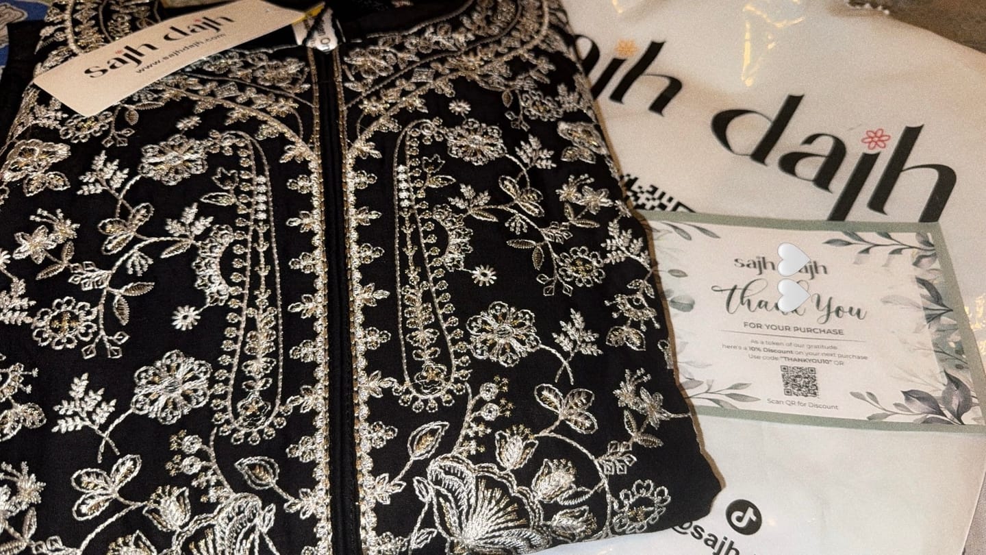 Customer photo review of Rozi  - Exclusive Cotton Outfit with Dupatta - Ready to Wear - MC342 Black - Eid Volume 5