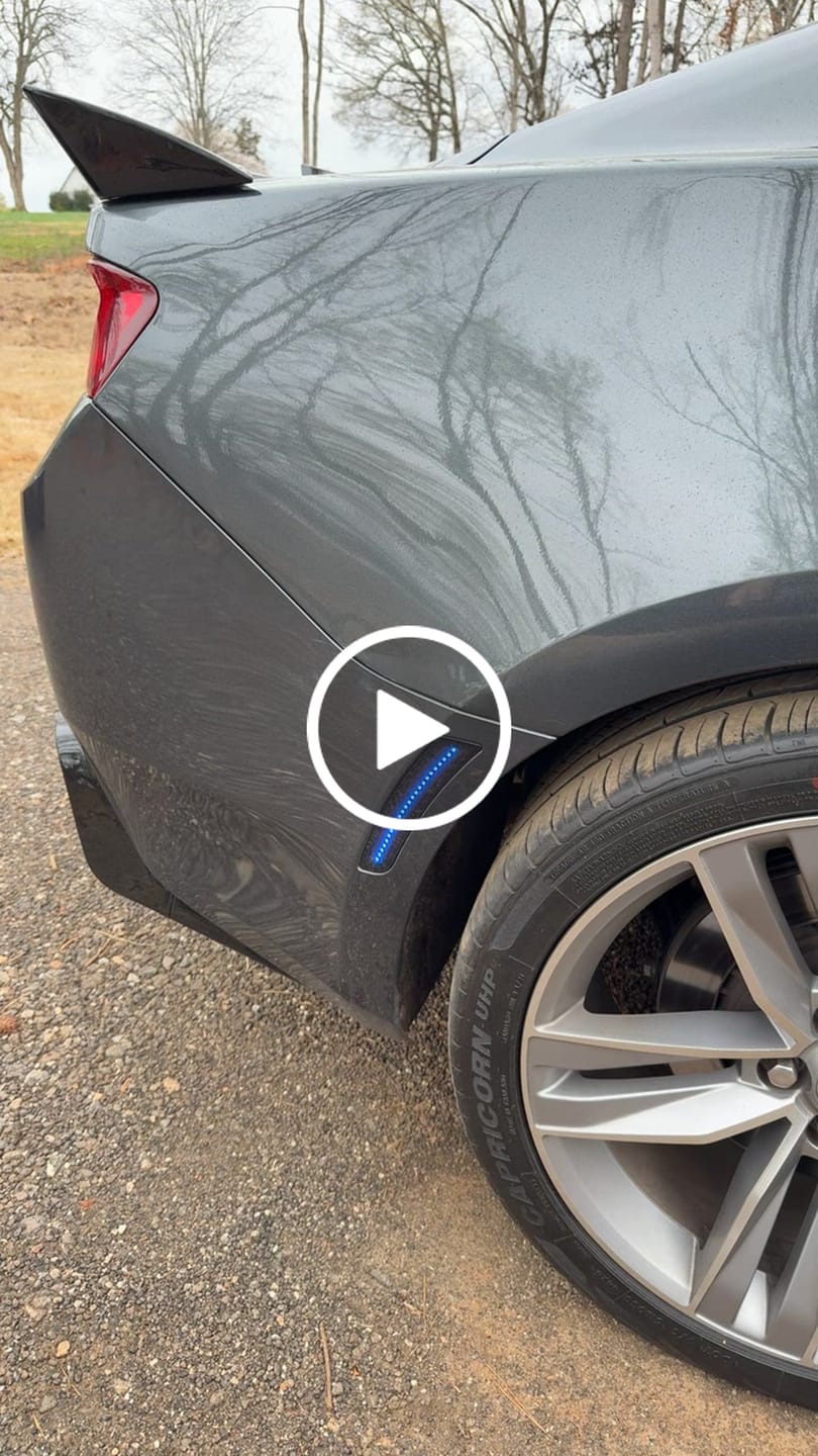 Customer video review of 2016-2025 Chevrolet Camaro RGB Smoked LED Side Markers