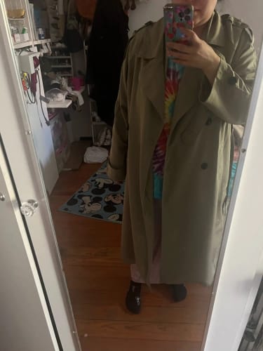 Customer photo review of Cecilia Belted Trench Coat