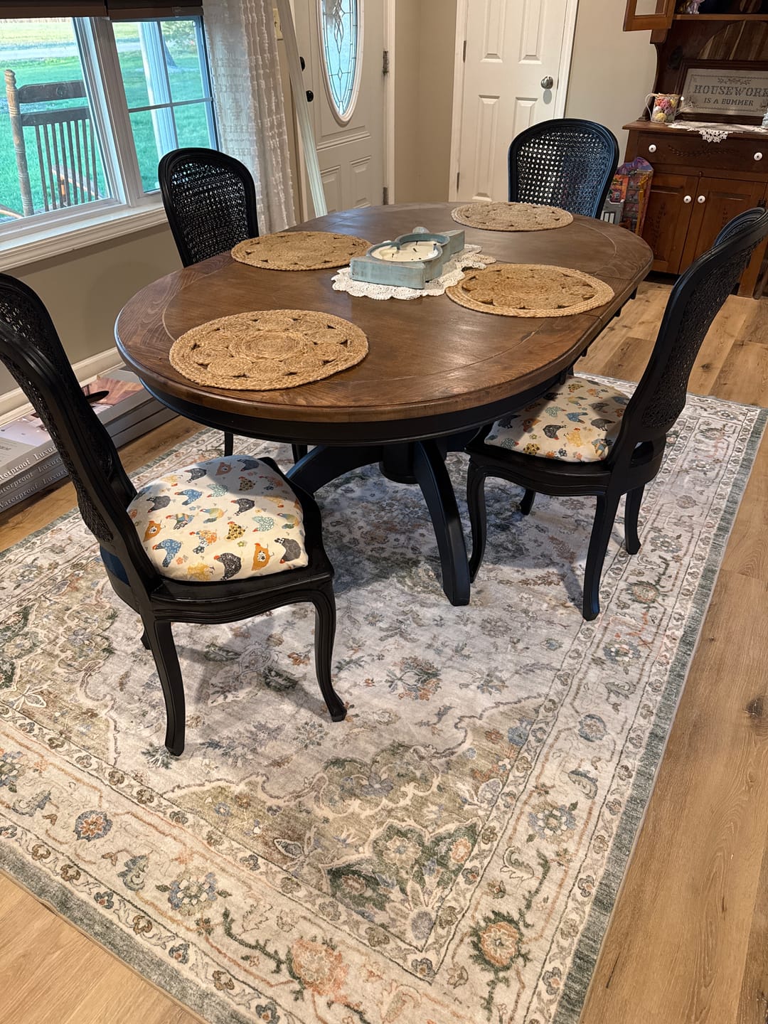 Customer photo review of Ember Washable Area Rug - Green