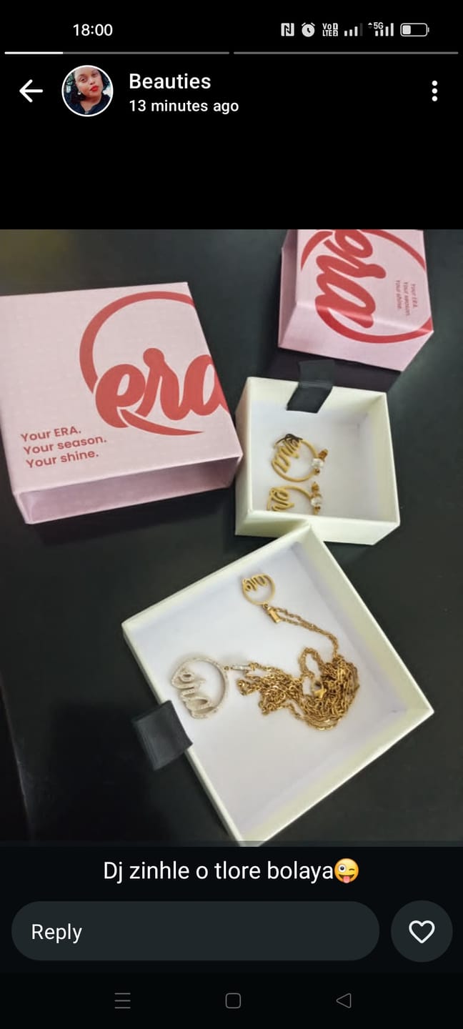 Customer photo review of Gold Precious Logo Necklace