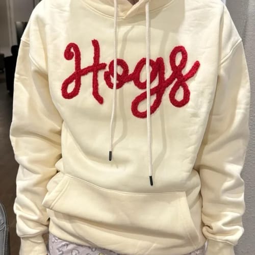 Customer photo review of Custom College Chenille Team Name Embroidered Sweatshirt
