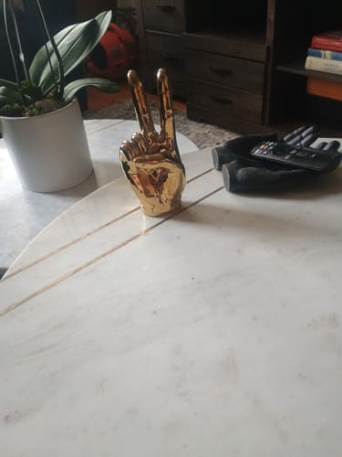 Customer photo review of Peace Hand Sculpture