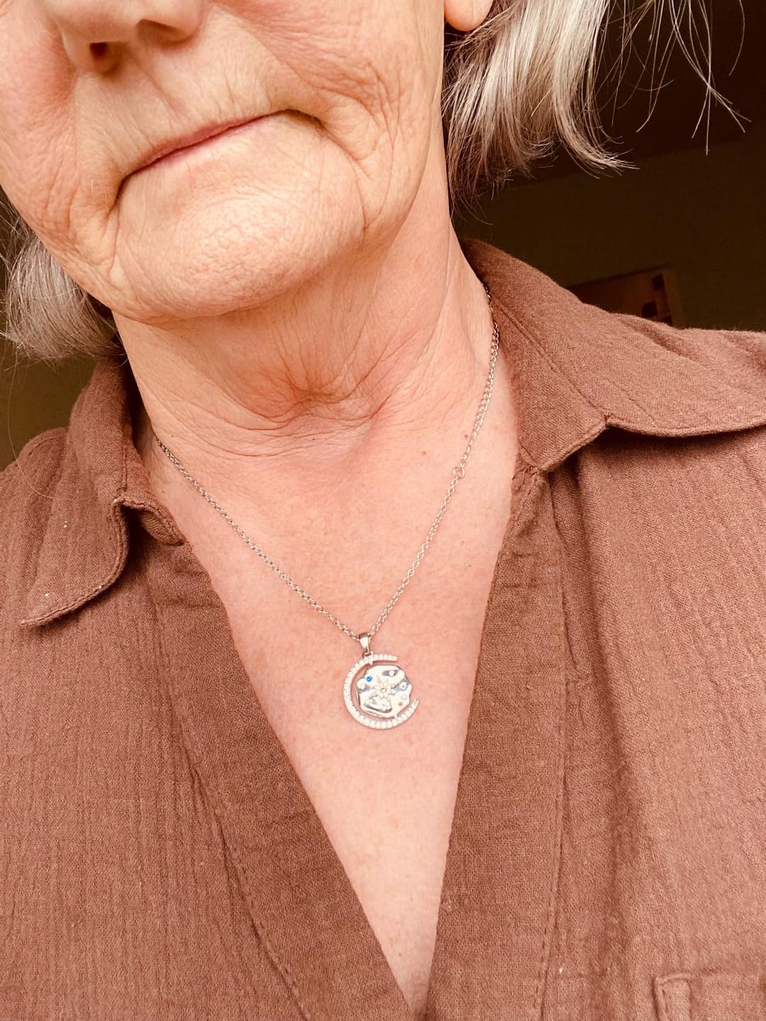 Customer photo review of My Sun, Moon & Stars Necklace 2.0 Silver