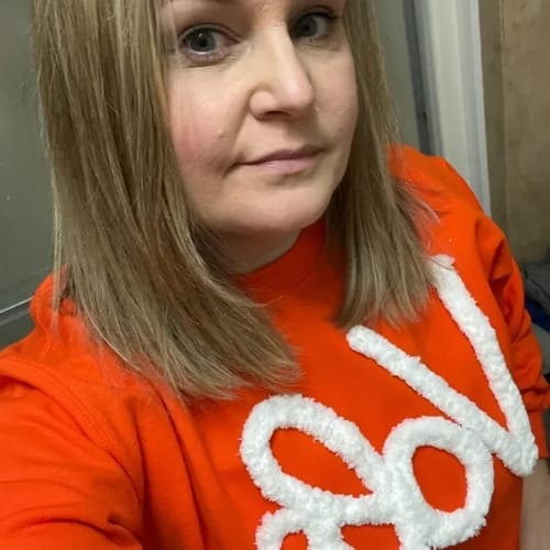 Customer photo review of Custom College Chenille Team Name Embroidered Sweatshirt