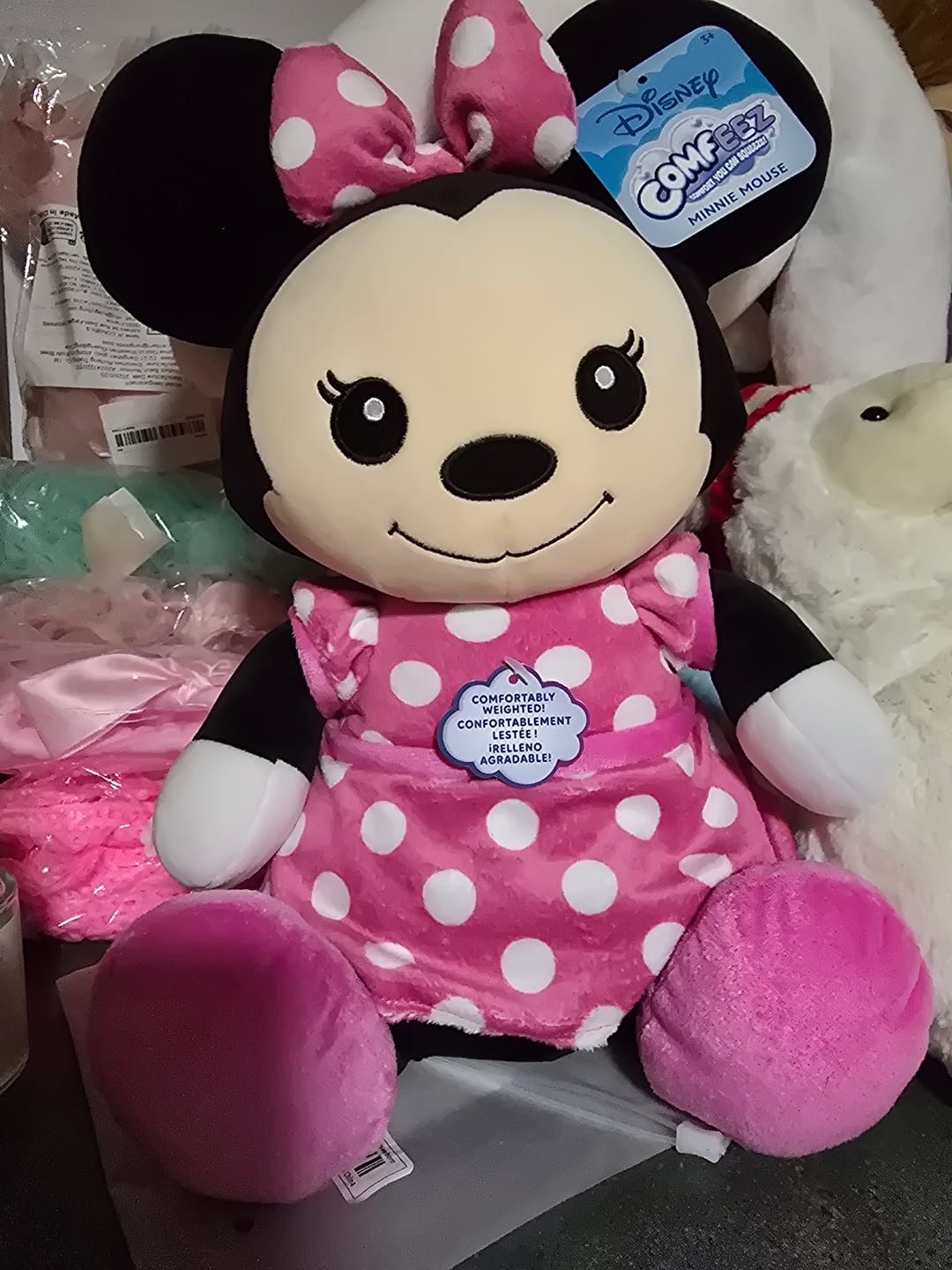 Customer photo review of Minnie Weighted Sensory Plush