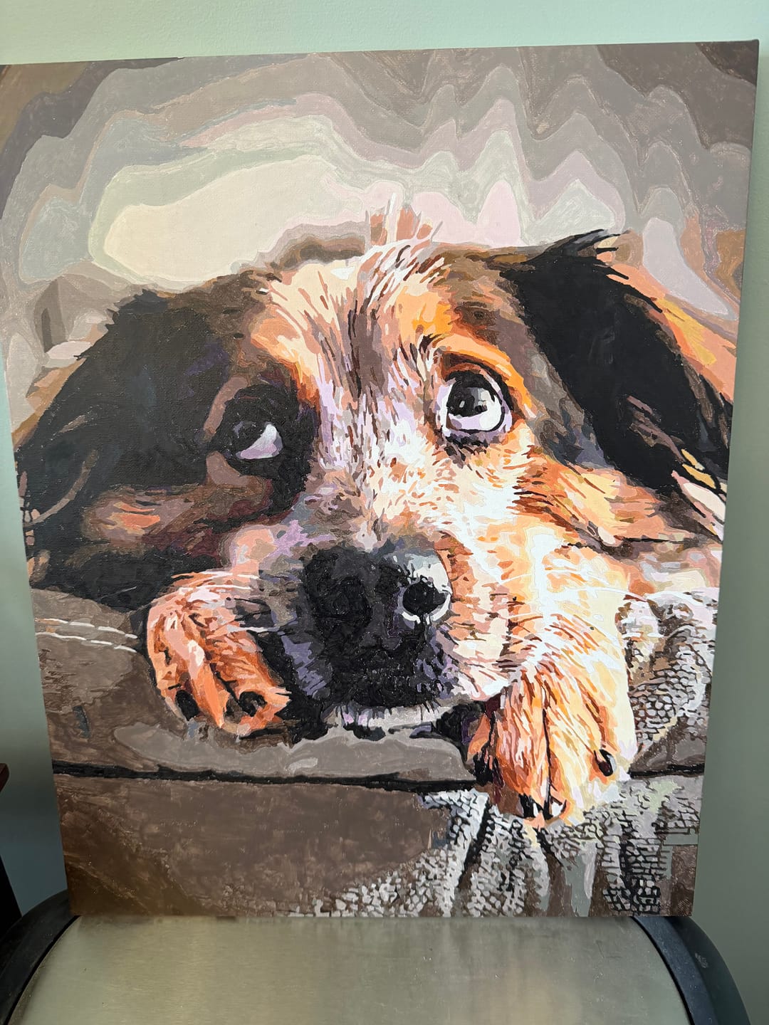 Customer photo review of Custom Paint by Numbers Kit