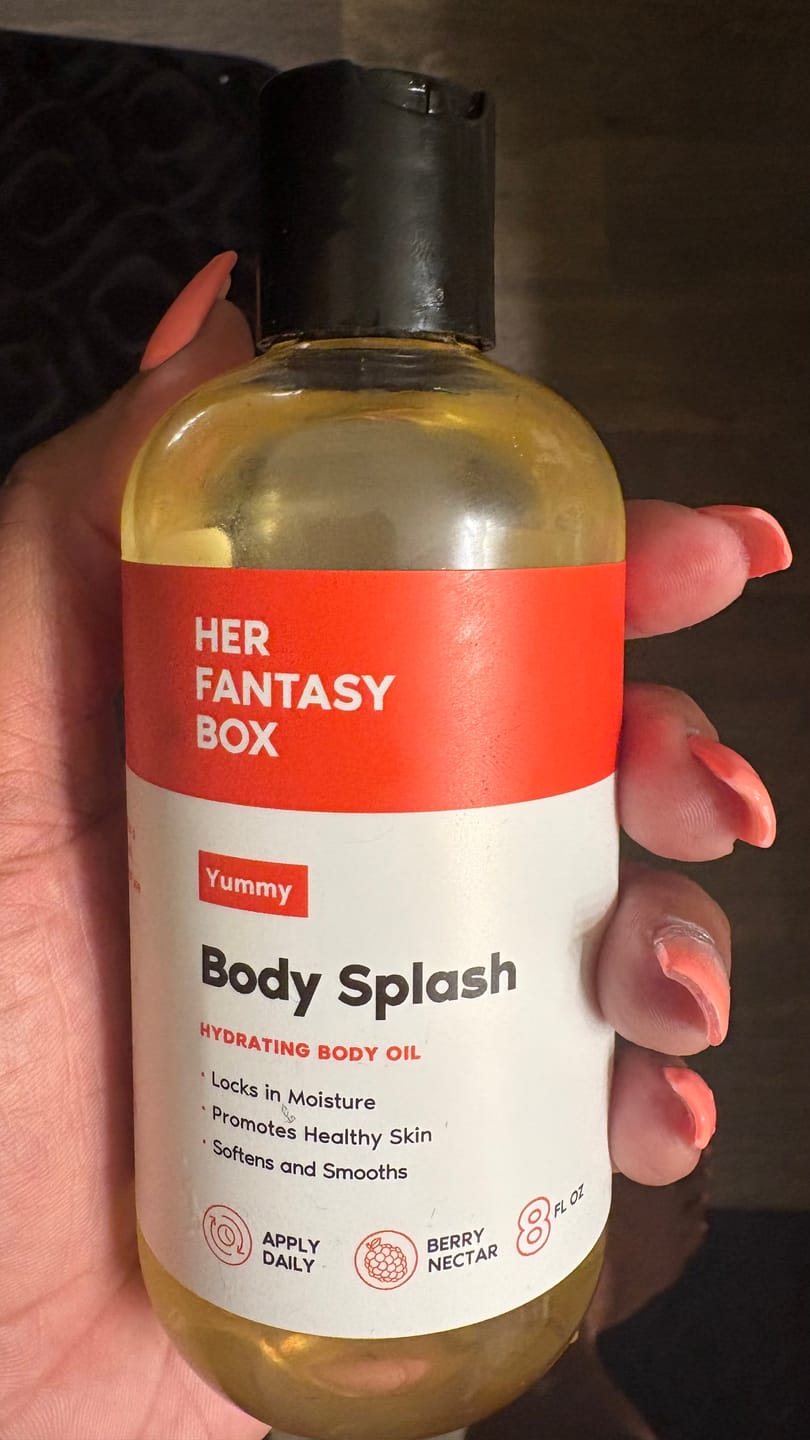 Customer photo review of Body Splash - Skin Smoothing Body Oil  (Yummy)