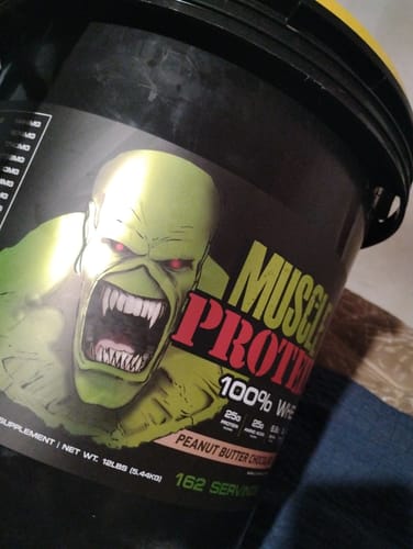 Customer photo review of Whey Protein Powder Bucket