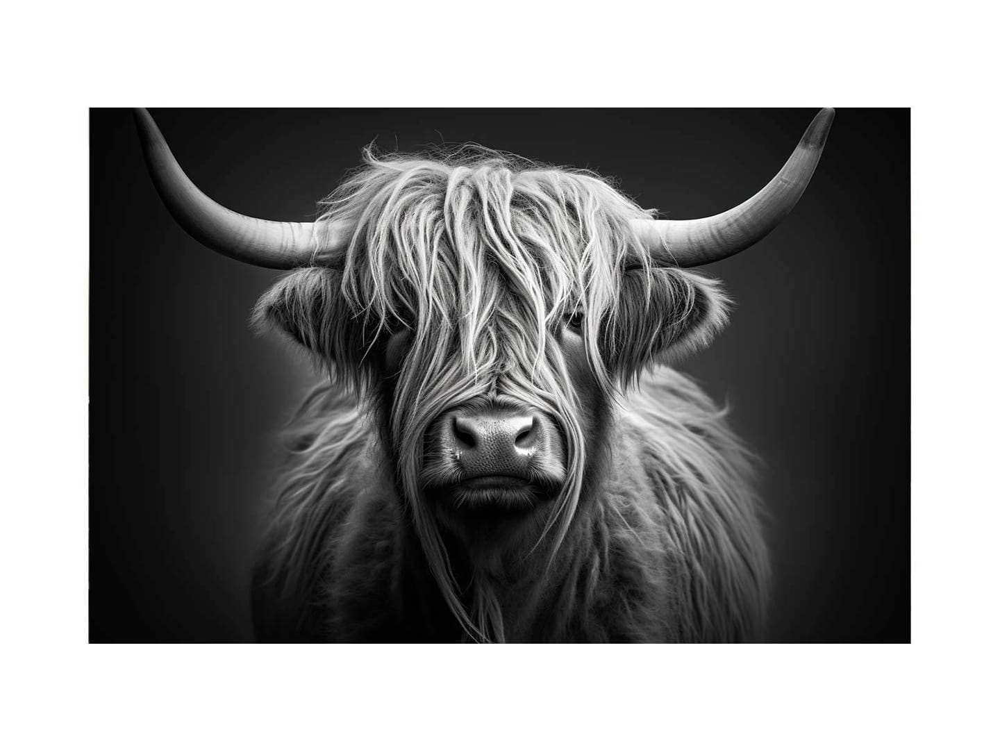 Customer photo review of Black And White Highland Cow