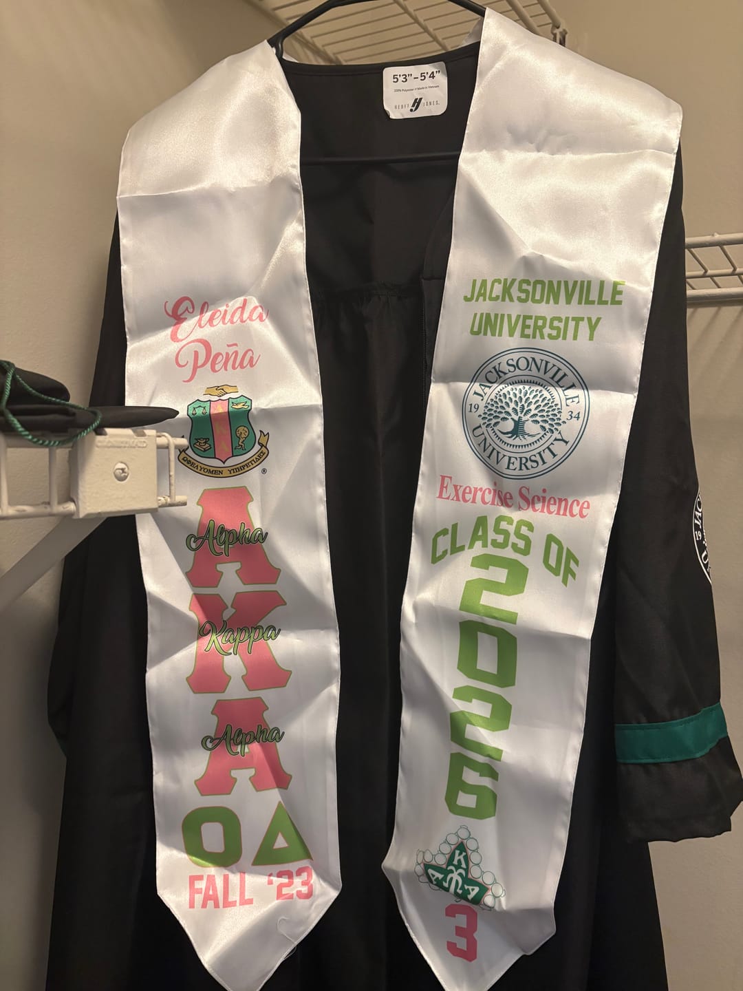 Customer photo review of Personalized Fraternities & Sororities Graduation Stole