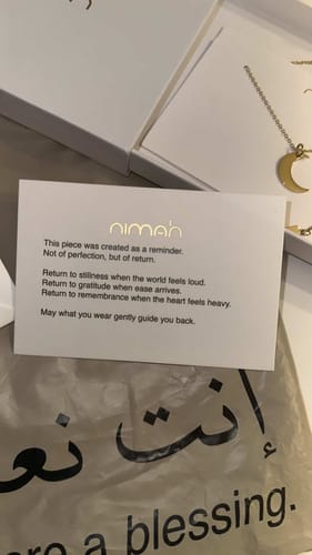 Customer photo review of Hilal Necklace - Crescent Moon