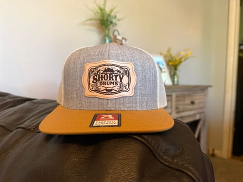 Customer photo review of Custom Full-Color Leather Patch Flatbill Trucker Hat - Richardson 511