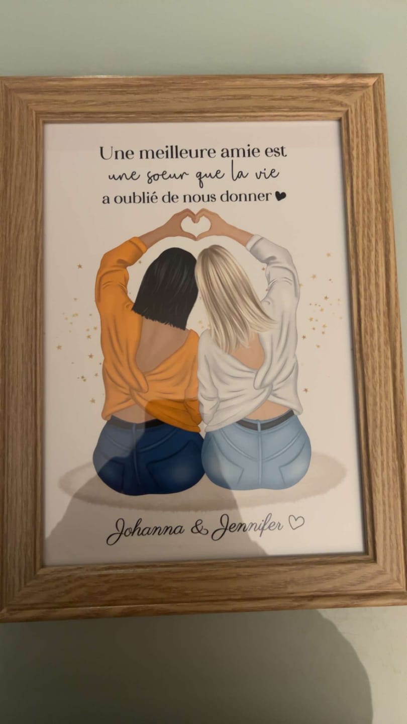 Customer photo review of Affiche Personnalisée - Meilleures Amies