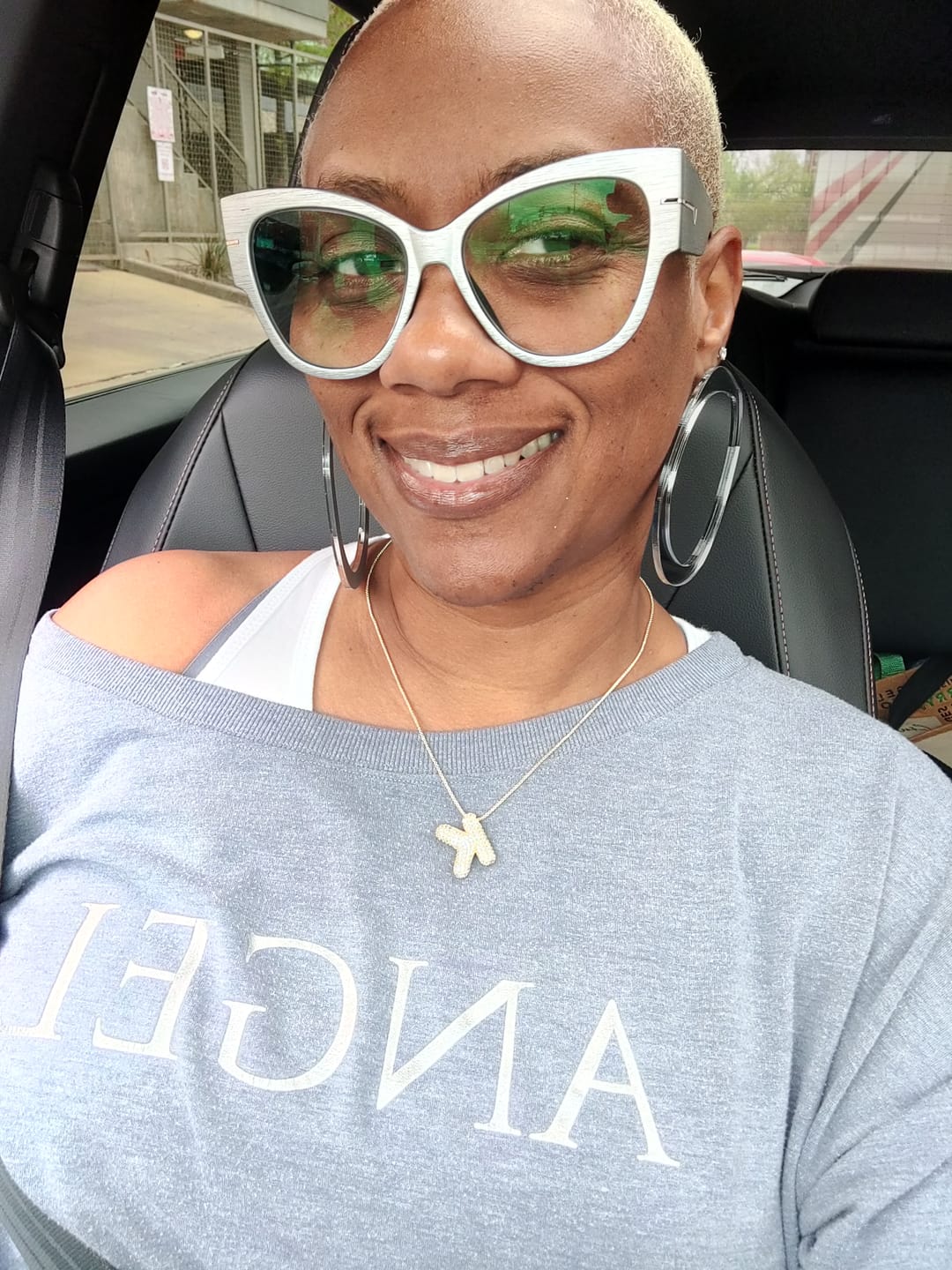 Customer photo review of Basics. Never Basic - Hoop Stud Earring - 41 Colorways