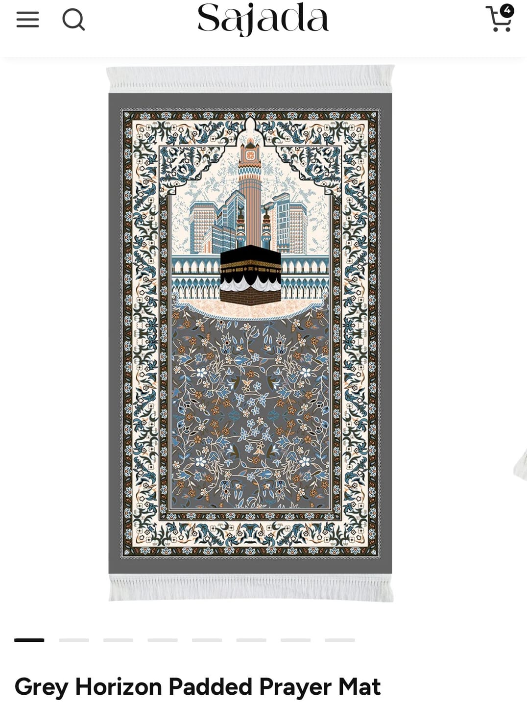 Customer photo review of Grey Horizon Padded Prayer Mat