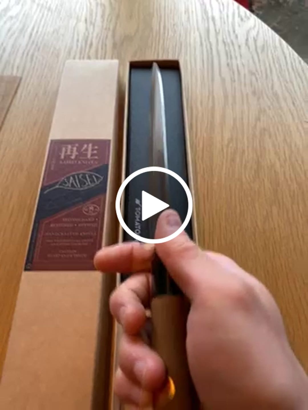 Customer video review of SAISEI Yama Gyuto 175mm