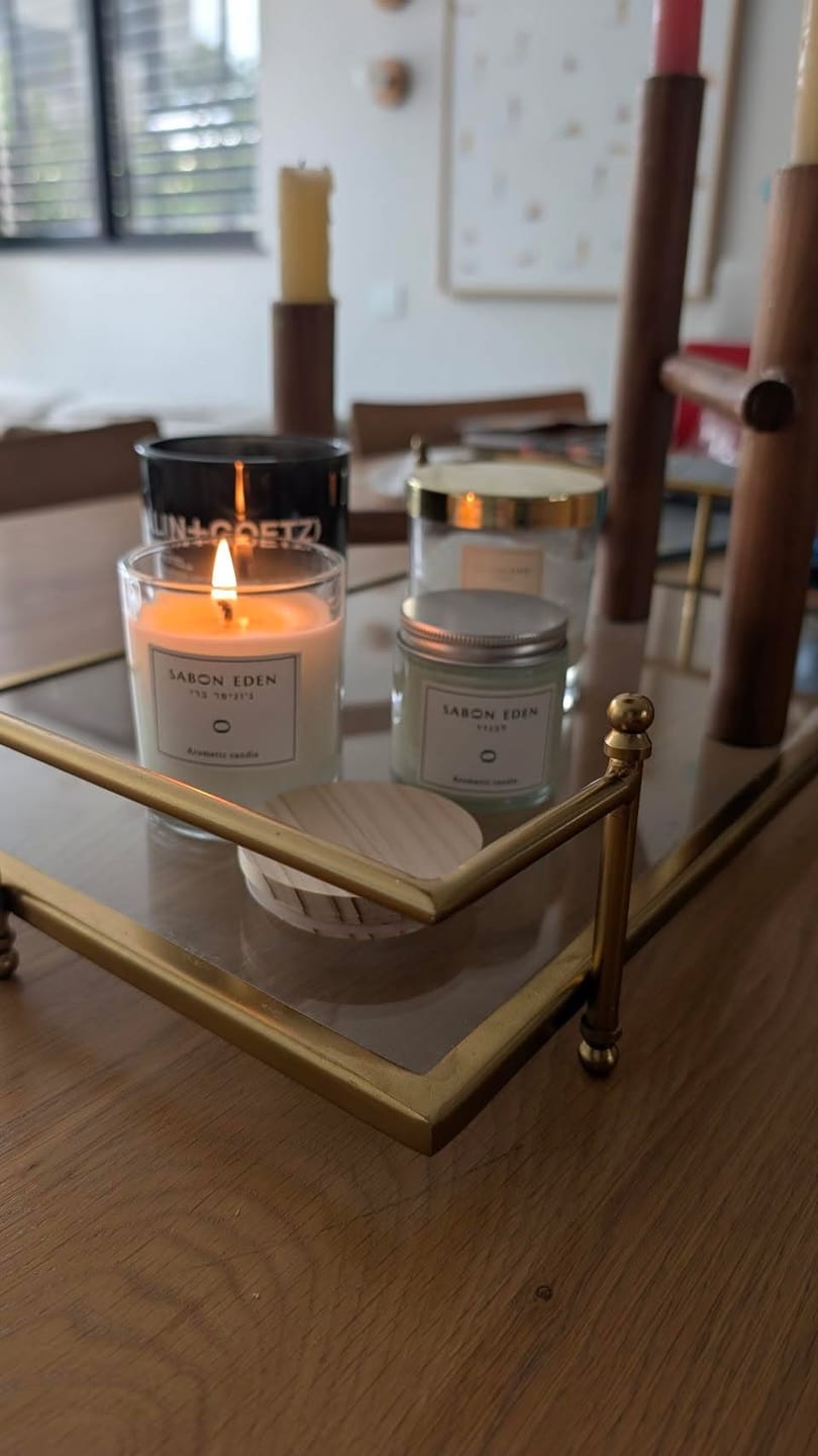 Customer photo review of נר ריחני בניחוח ג'וניפר ברי