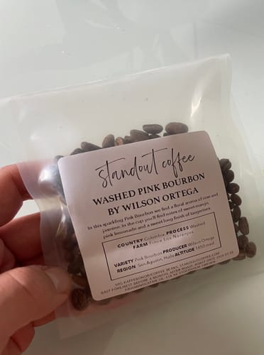 Customer photo review of Wilson Ortega Washed Pink Bourbon, Huila Colombia