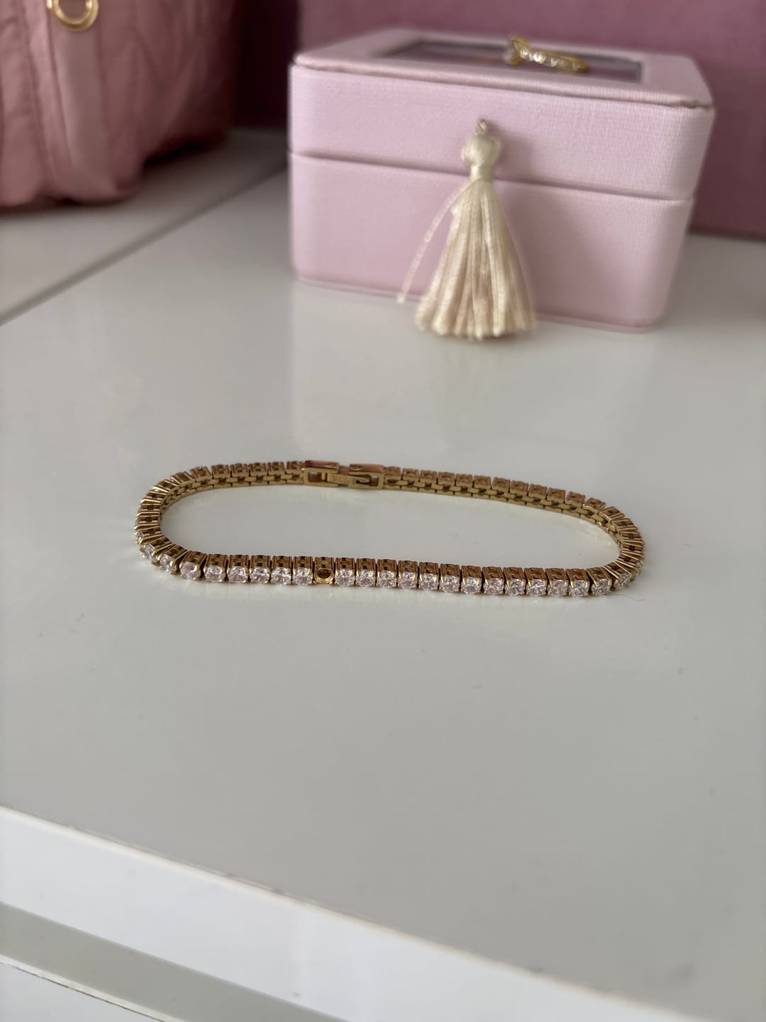 Customer photo review of Luxe Tennis Bracelet