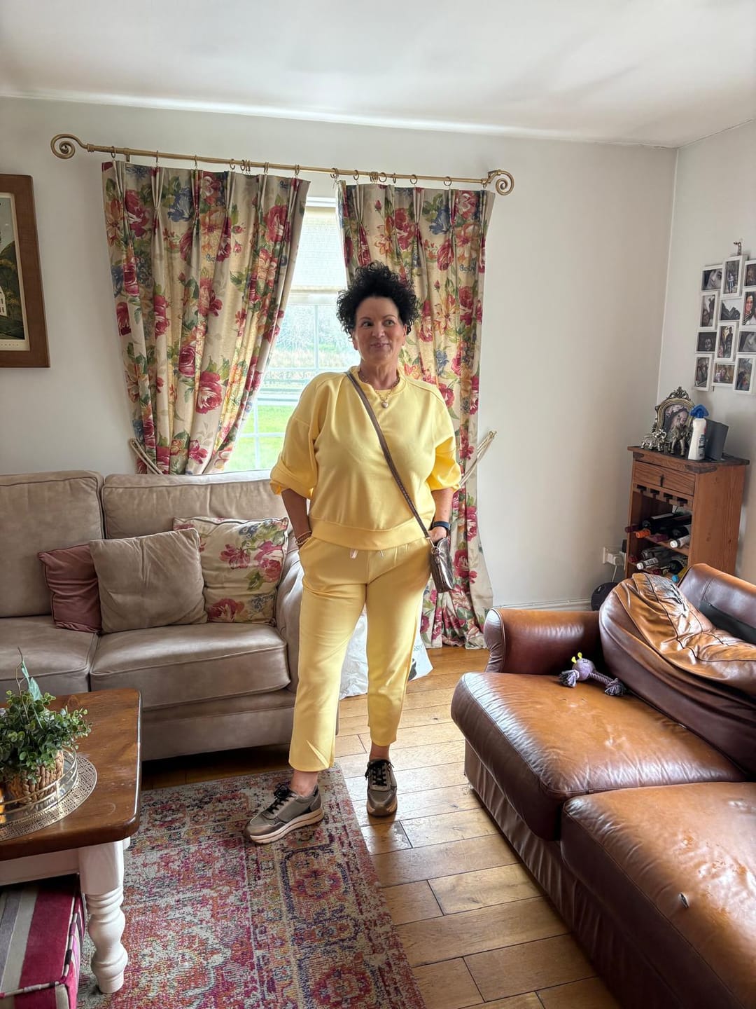 Customer photo review of Liana Yellow Dropped Sleeved Sweatshirt Set
