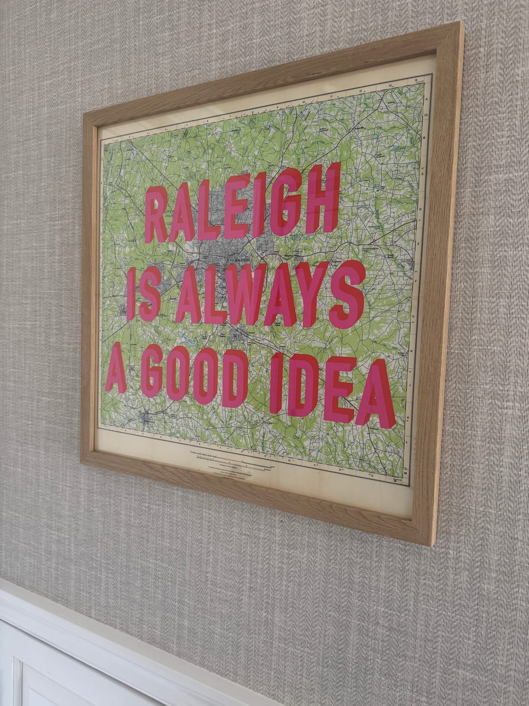 Customer photo review of Custom Pop Art Map Print (Any Location)