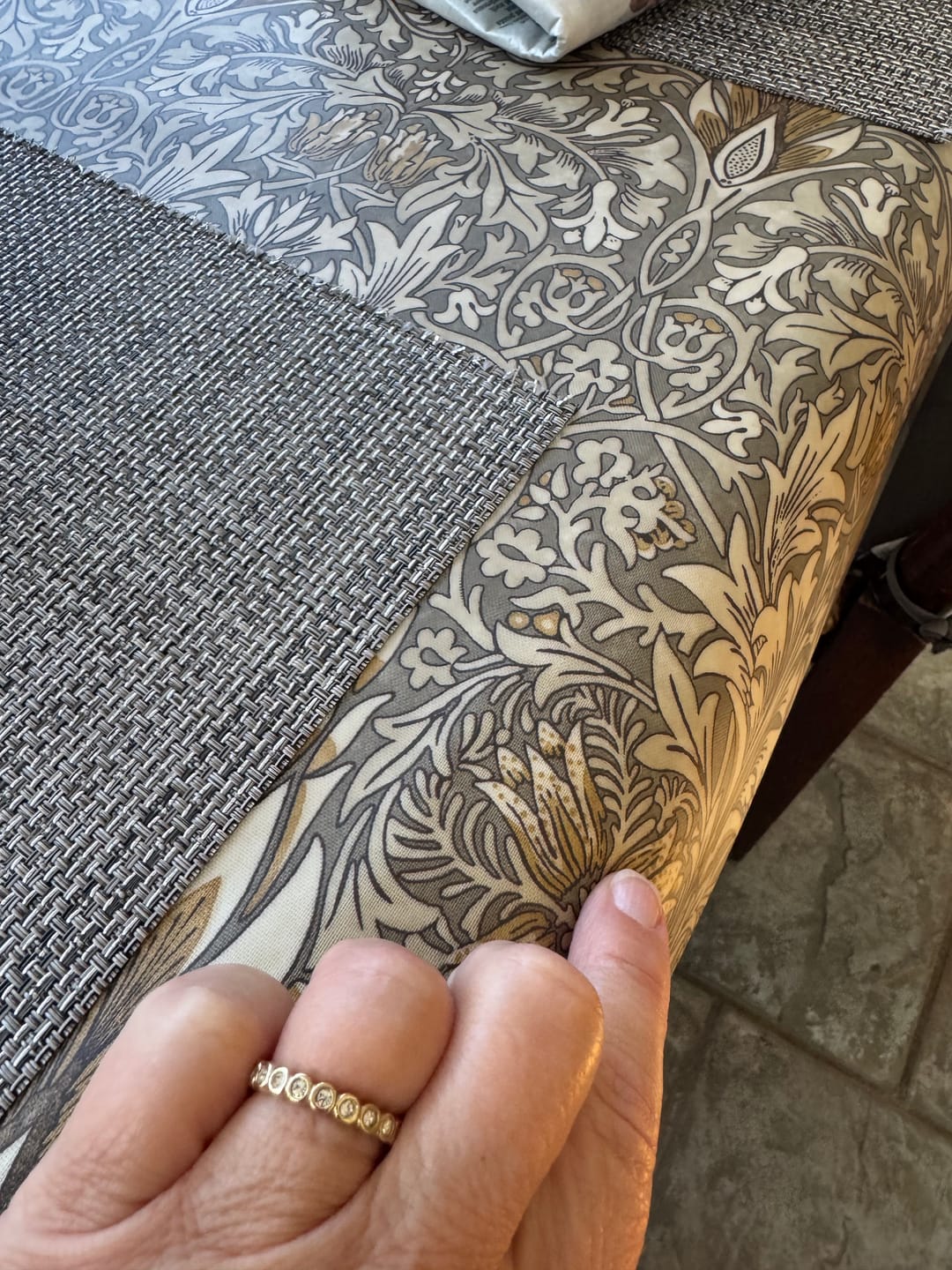 Customer photo review of Bamboo Ring With Stones
