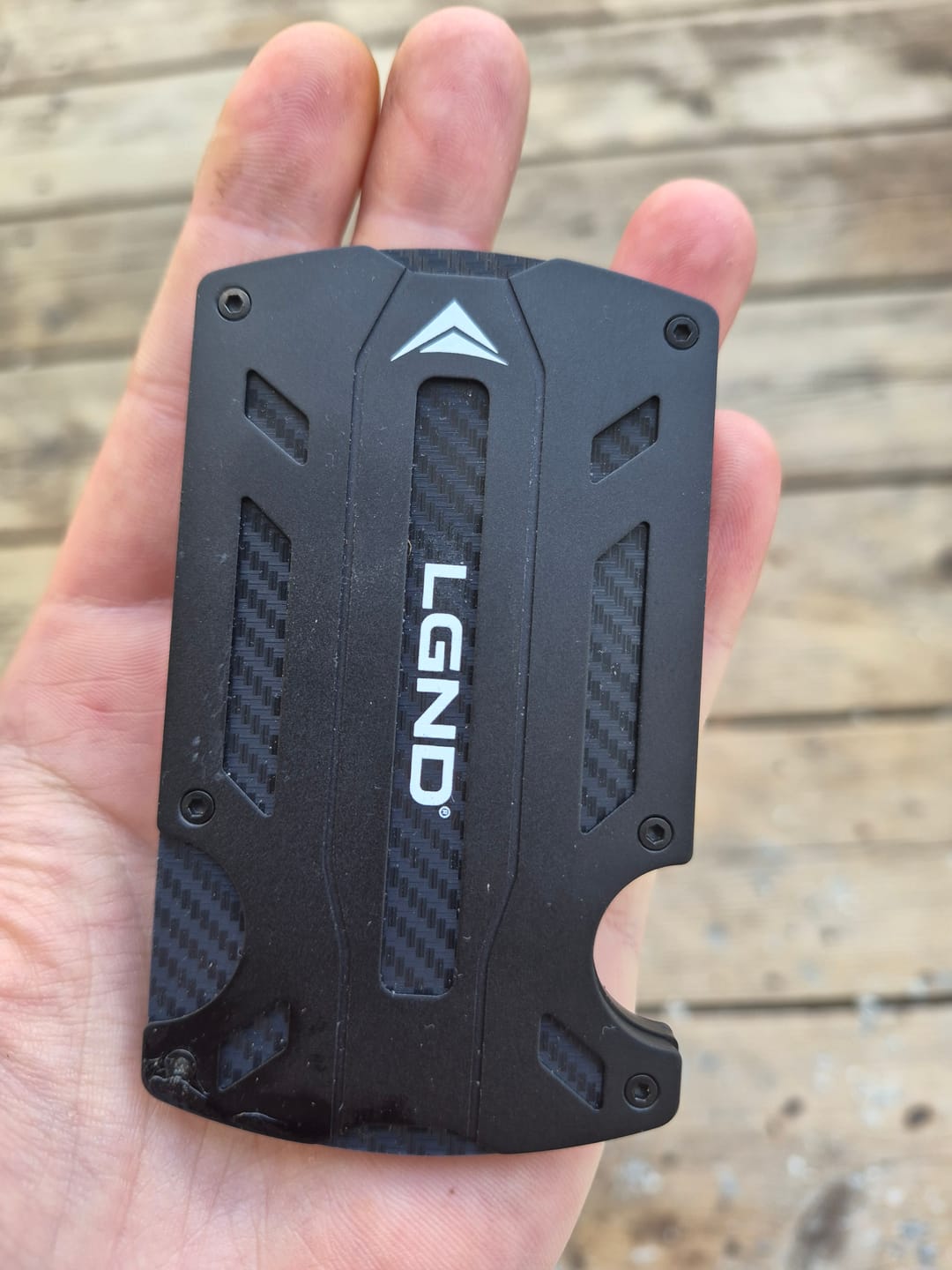 Customer photo review of Tactical Wallet — Aircraft-Grade Aluminum