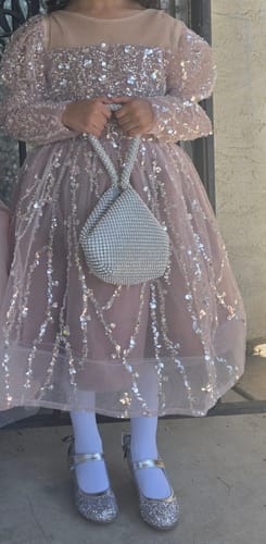 Customer photo review of Elegant Baby Girl  First Communion Dress Toddler Beauty Pageant Princess Dress