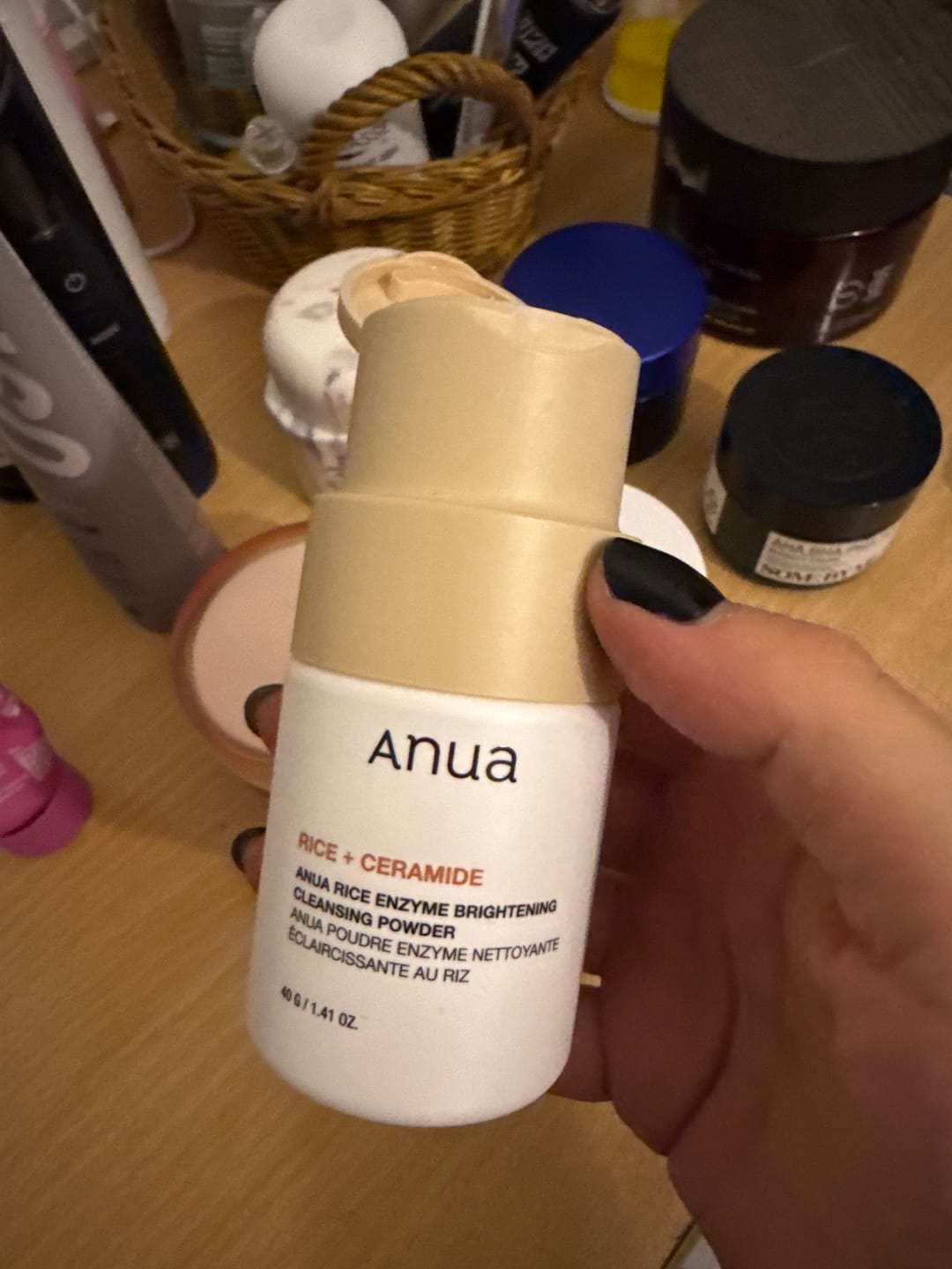 Customer photo review of Enzīmu pūderis ar rīsiem mirdzuma piešķiršanai ādai Anua Rice Enzyme Brightening Cleansing Powder