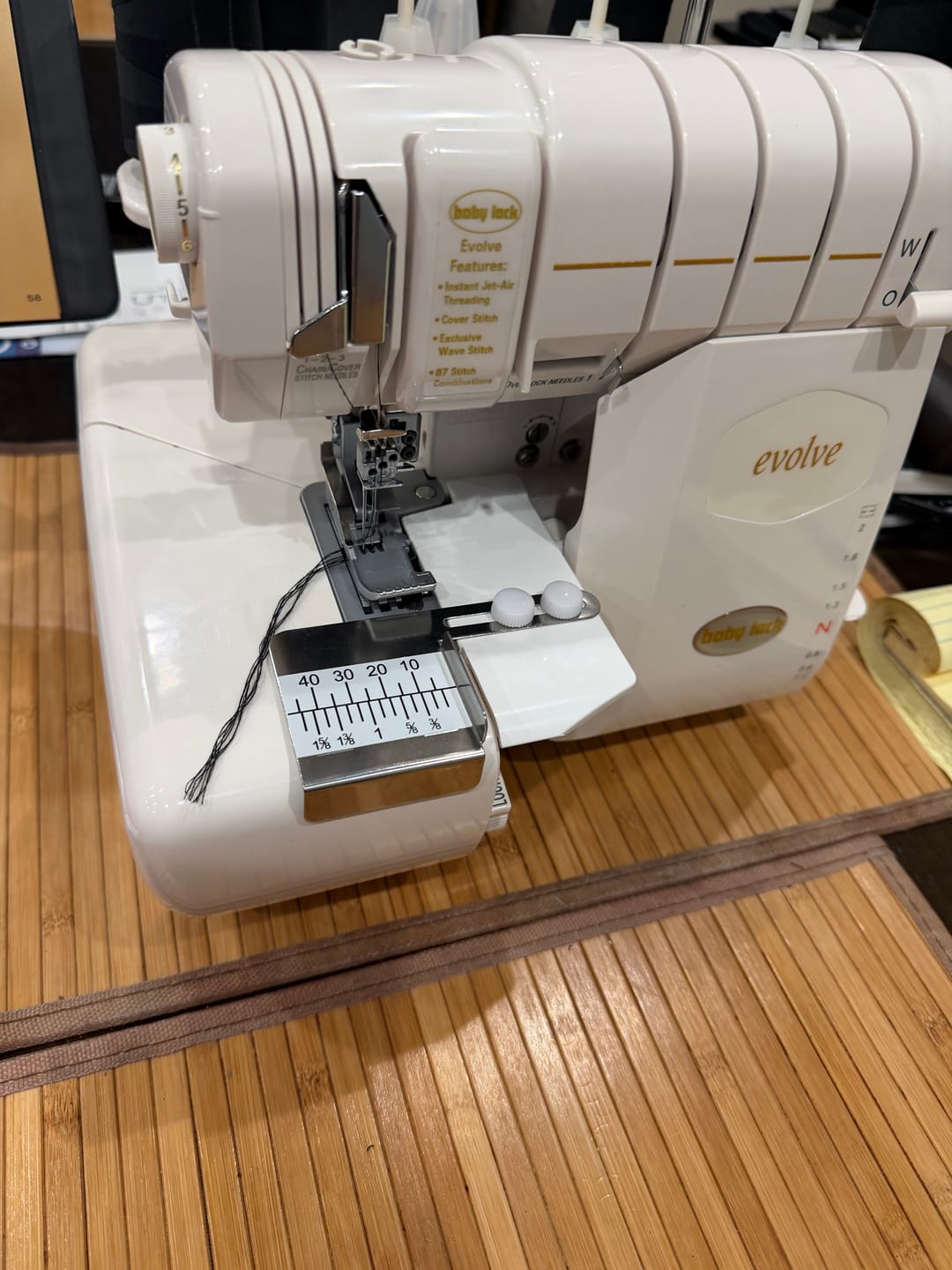 Customer photo review of Flat Cover Hem Table, Babylock #B0402A02A-41