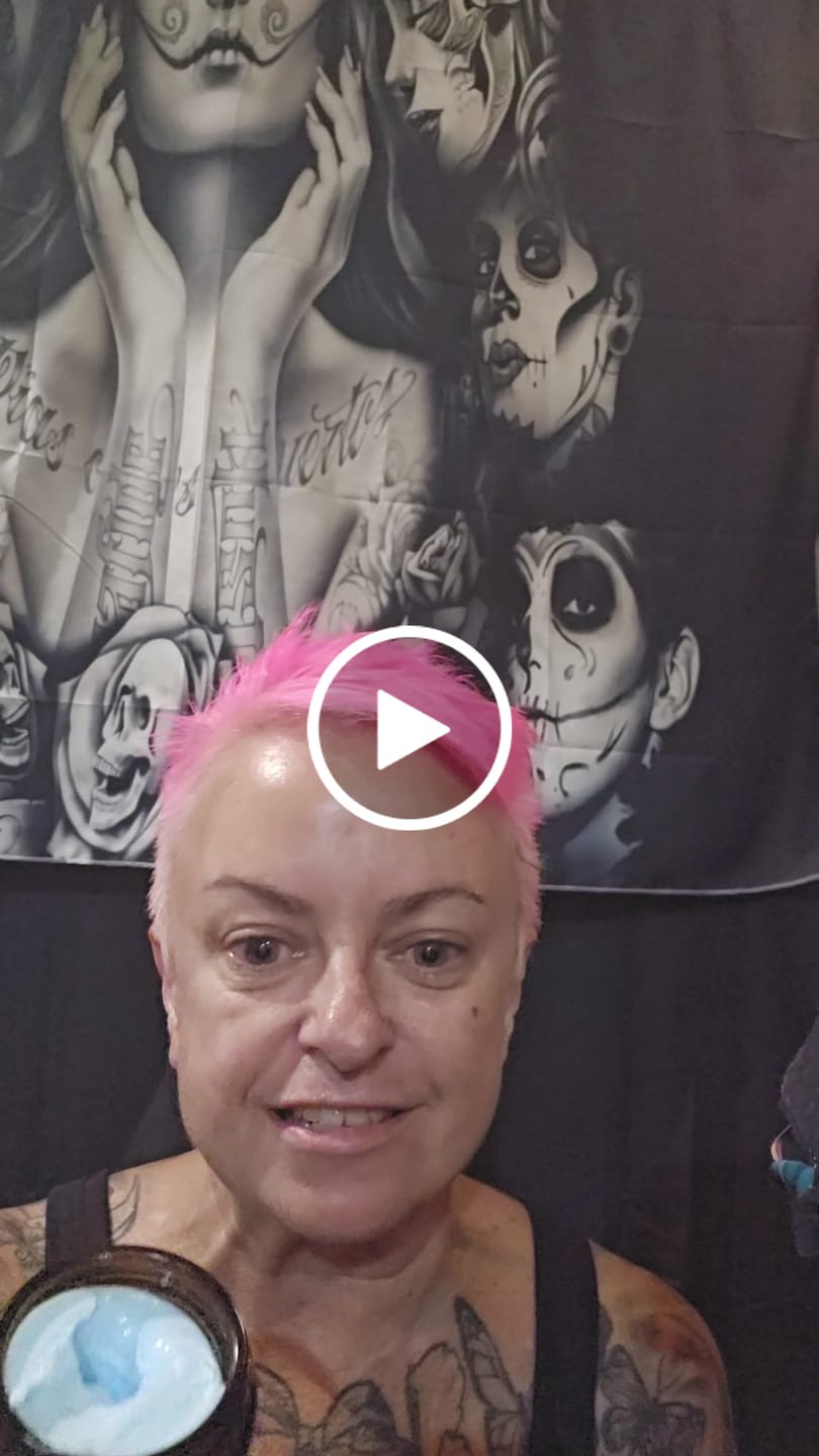 Customer video review of Bootin The Blues. Blue Tansy Whipped Beef Tallow (Rosacea & Redness Balm)