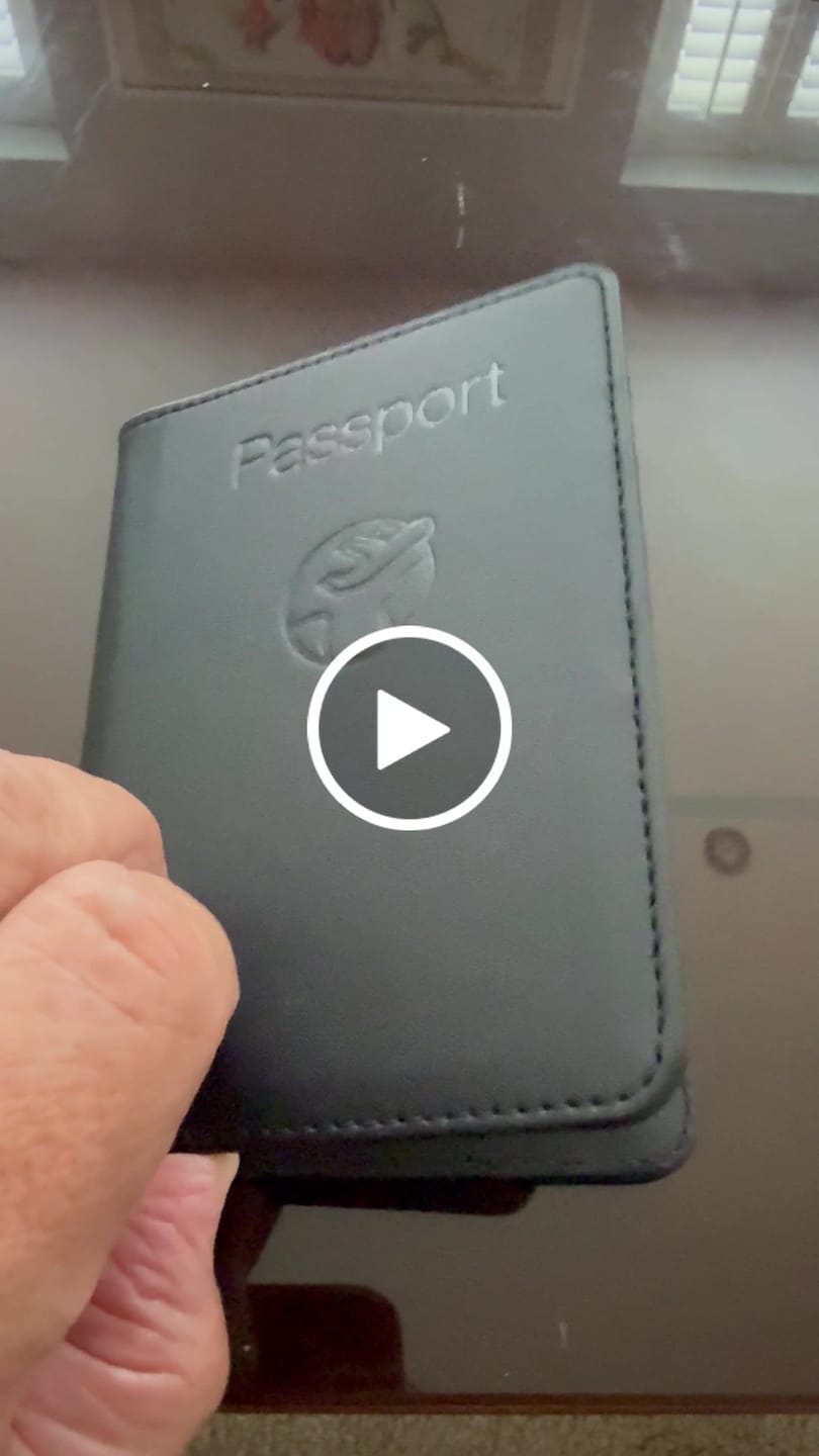 Customer video review of Trackable Passport Cover