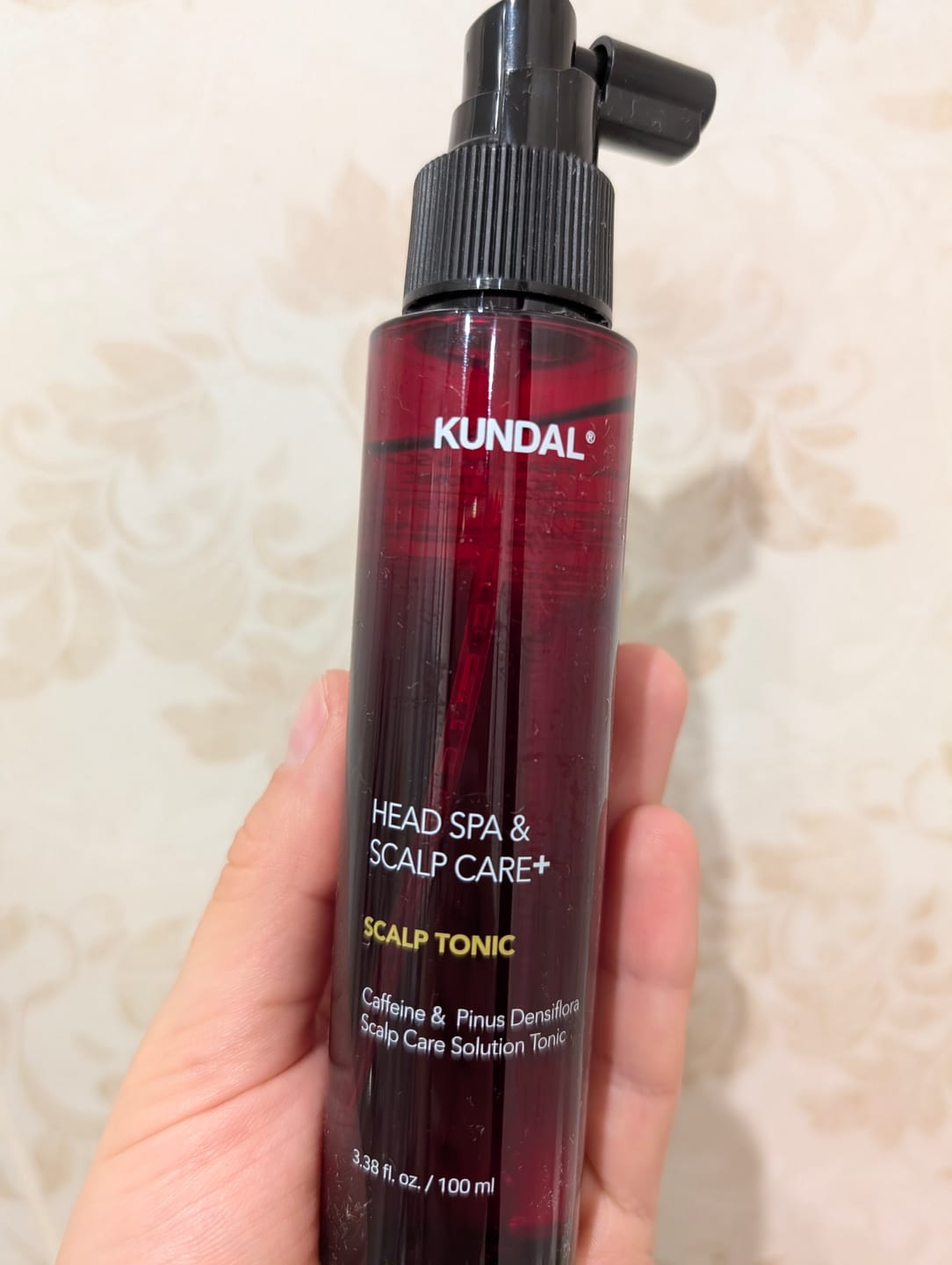 Customer photo review of Toniks galvas ādai ar kofeīnu KUNDAL Head Spa & Scalp Care Scalp Tonic